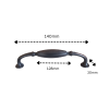 Vintage Drape ORB Handle Pull - 3165 - Dimensions