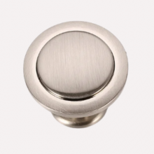 Silver Modern Transitional Round Drawer Knob - 1089-S